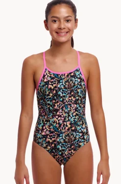 Girls Copper Cluster Diamond Back One Piece