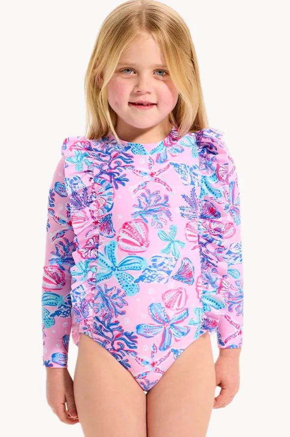 Girls Coral Sea Frill Sunsuit
