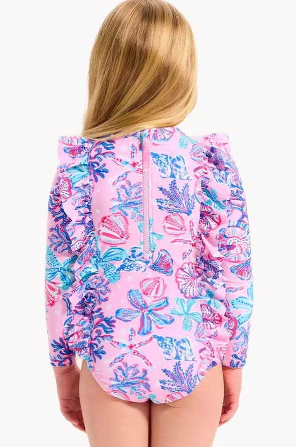 Girls Coral Sea Frill Sunsuit
