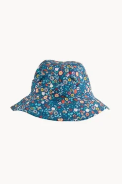 Girls Ditsy Blue Sunhat
