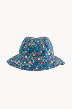 Girls Ditsy Blue Sunhat