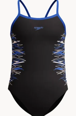 Girls Duo Logo Placement Thinstrap Muscleback One Piece