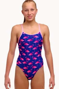Girls Flocked Up Diamond Back One Piece
