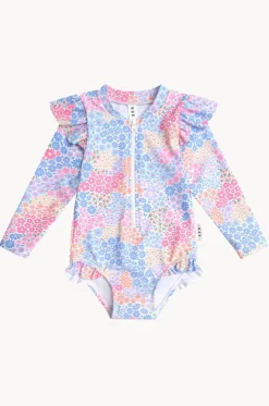 Girls Floral Bloom Frill Sunsuit