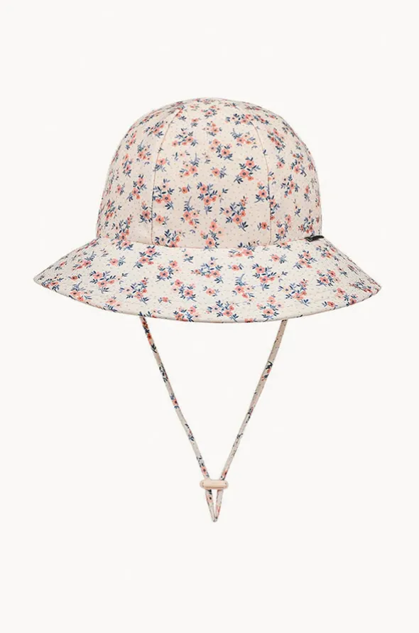 Girls Floral Ponytail Bucket Sunhat