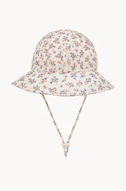 Girls Floral Ponytail Bucket Sunhat