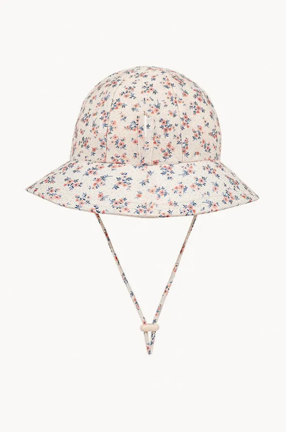 Girls Floral Ponytail Bucket Sunhat