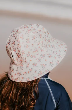 Girls Floral Ponytail Bucket Sunhat