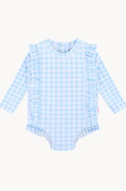 Girls Gingham Frill Sunsuit