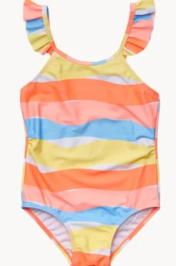 Girls Good Vibes Frill Strap One Piece
