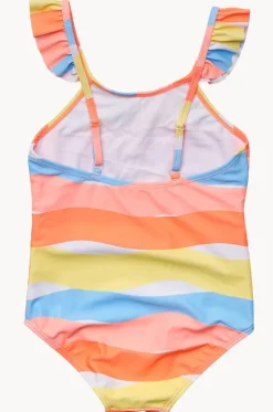 Girls Good Vibes Frill Strap One Piece