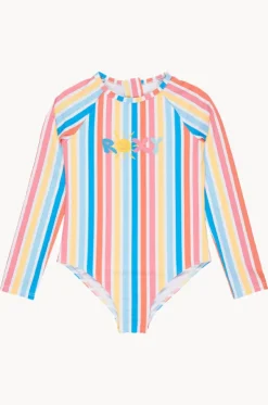 Girls Holy Stripe Long Sleeve Sunsuit