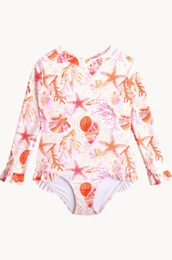 Girls La Mer Frill Sunsuit