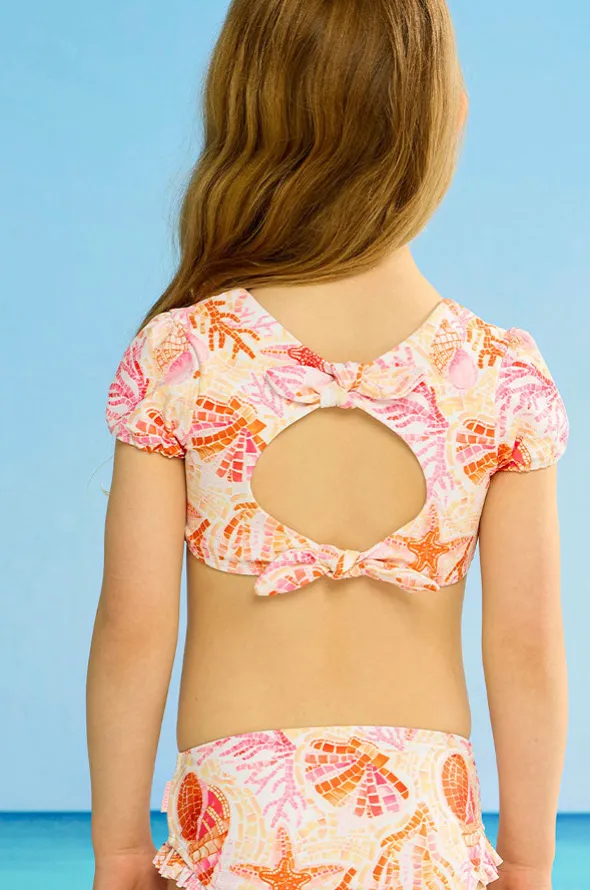 Girls La Mer Short Sleeve Crop Set