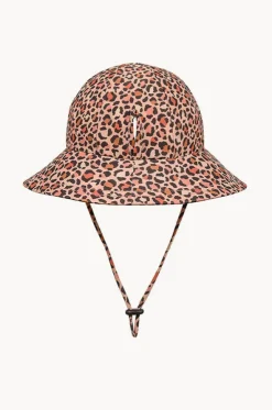 Girls Leopard Ponytail Bucket Sunhat