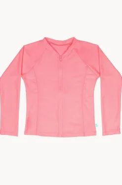 Girls Long Sleeve Zip Suntop