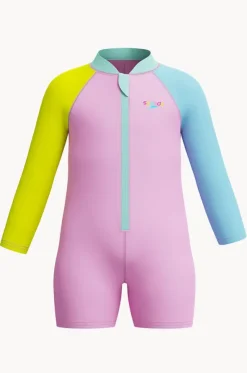 Girls Long Sleeve Zip Sunsuit