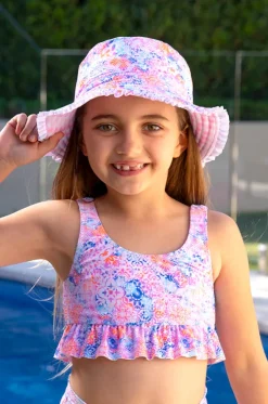 Girls Miss Cupcake Reversible Sunhat