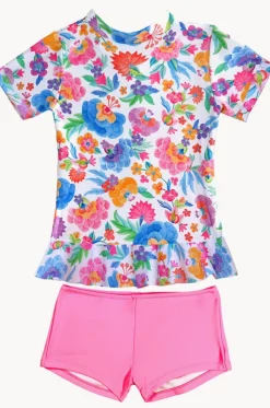 Girls Miss Leilani Short Sleeve Suntop Set