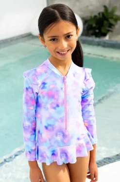 Girls Miss Mystical Frill Sunsuit