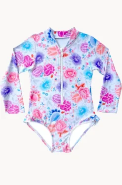 Girls Miss Peony Long Sleeve Sunsuit