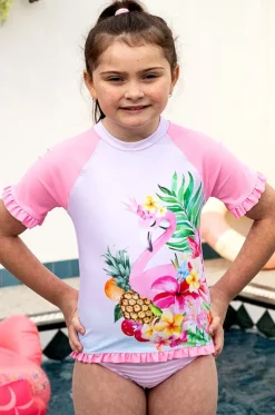 Girls Miss Vacay Short Sleeve Suntop Set