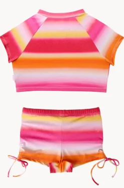 Girls Ombre Crop Suntop Set