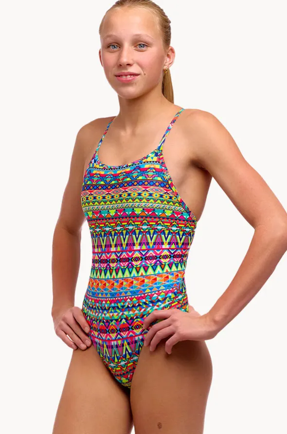 Girls Packed Up Diamond Back One Piece