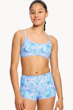 Girls Paisley Pink Crop Set