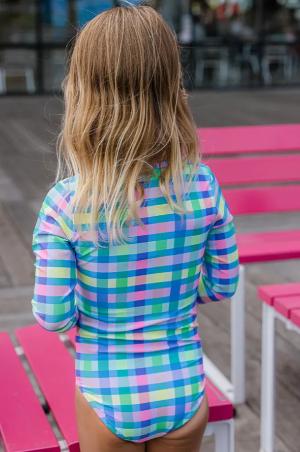 Girls Picnic Check Sunsuit