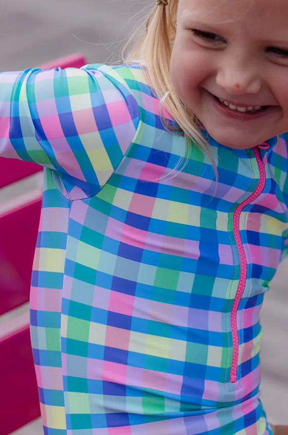 Girls Picnic Check Sunsuit