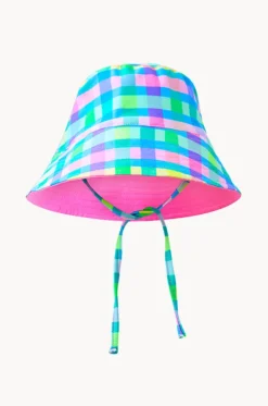 Girls Picnic Check Swim Hat