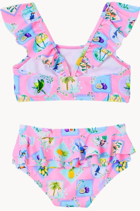 Girls Pink Resort Crop Set