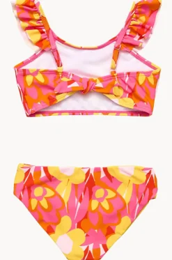 Girls Pop Of Sunshine Frill Crop Set