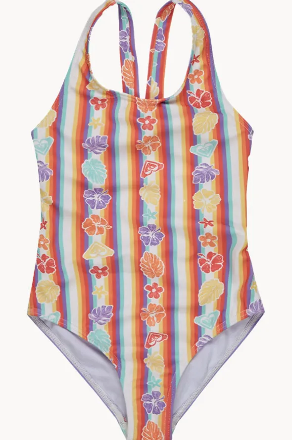 Girls Rainbow Bay Stripe One Piece