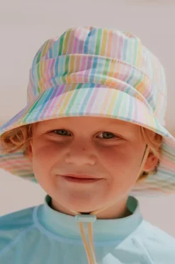 Girls Rainbow Classic Bucket Sunhat
