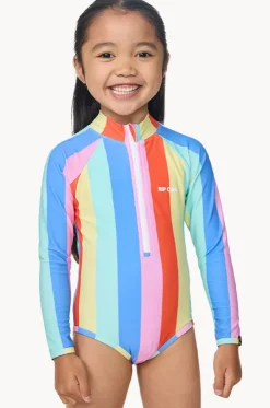 Girls Rainbow Stripe Sunsuit