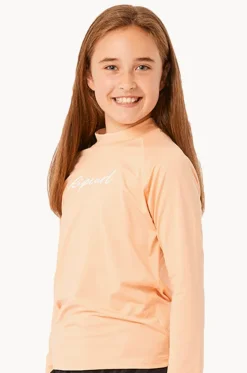 Girls Script Long Sleeve Suntop