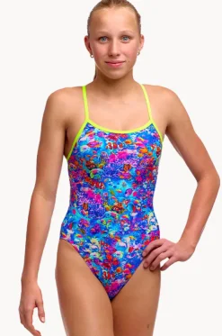 Girls Sea Life Single Strap One Piece