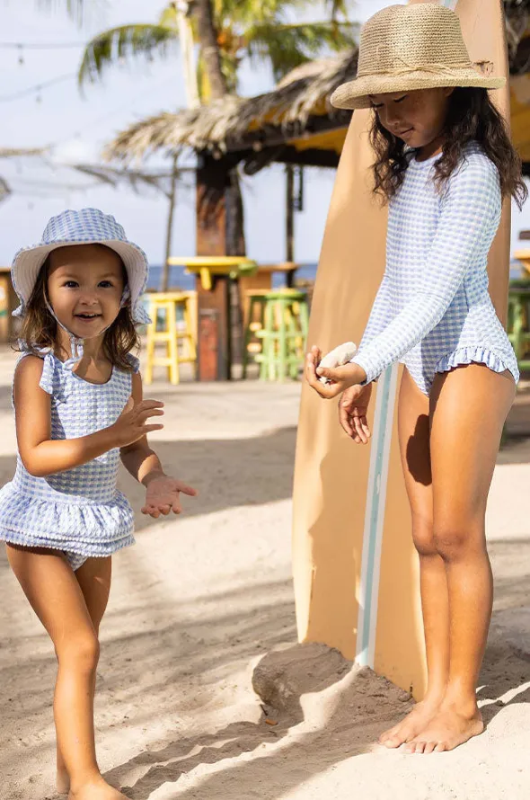 Girls Seaside Gingham Sunsuit