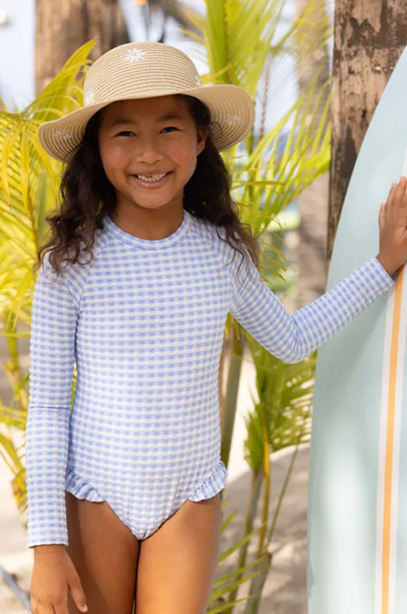 Girls Seaside Gingham Sunsuit