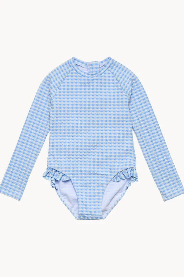 Girls Seaside Gingham Sunsuit