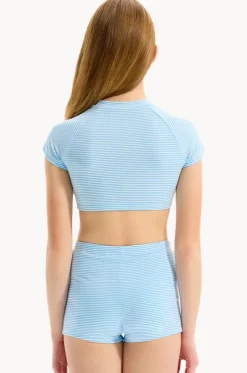 Girls Seersucker Stripe Suntop Set