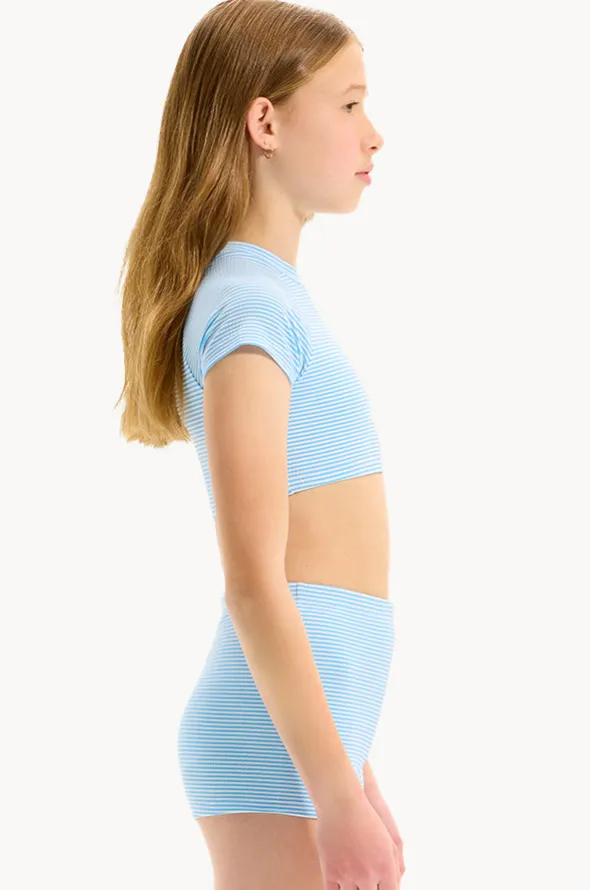 Girls Seersucker Stripe Suntop Set