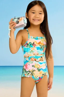 Girls South Pacific Frill One Piece