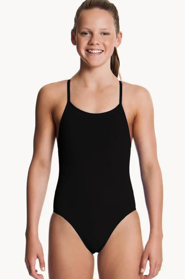 Girls Still Black Diamond Back One Piece