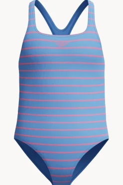 Girls Stripe Medalist One Piece