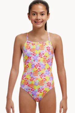 Girls Summer Garden Tie Me Tight One Piece