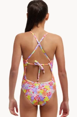 Girls Summer Garden Tie Me Tight One Piece