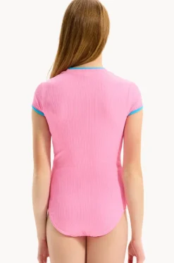 Girls Textured Contrast Sunsuit